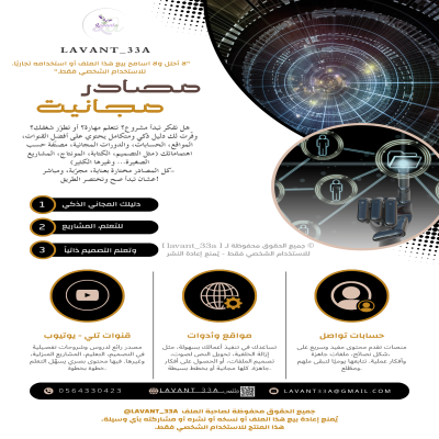 دليل المصادر المجانية لتعليم التصميم – أفضل أدوات ومواقع لتعلّم التصميم باحتراف 💡