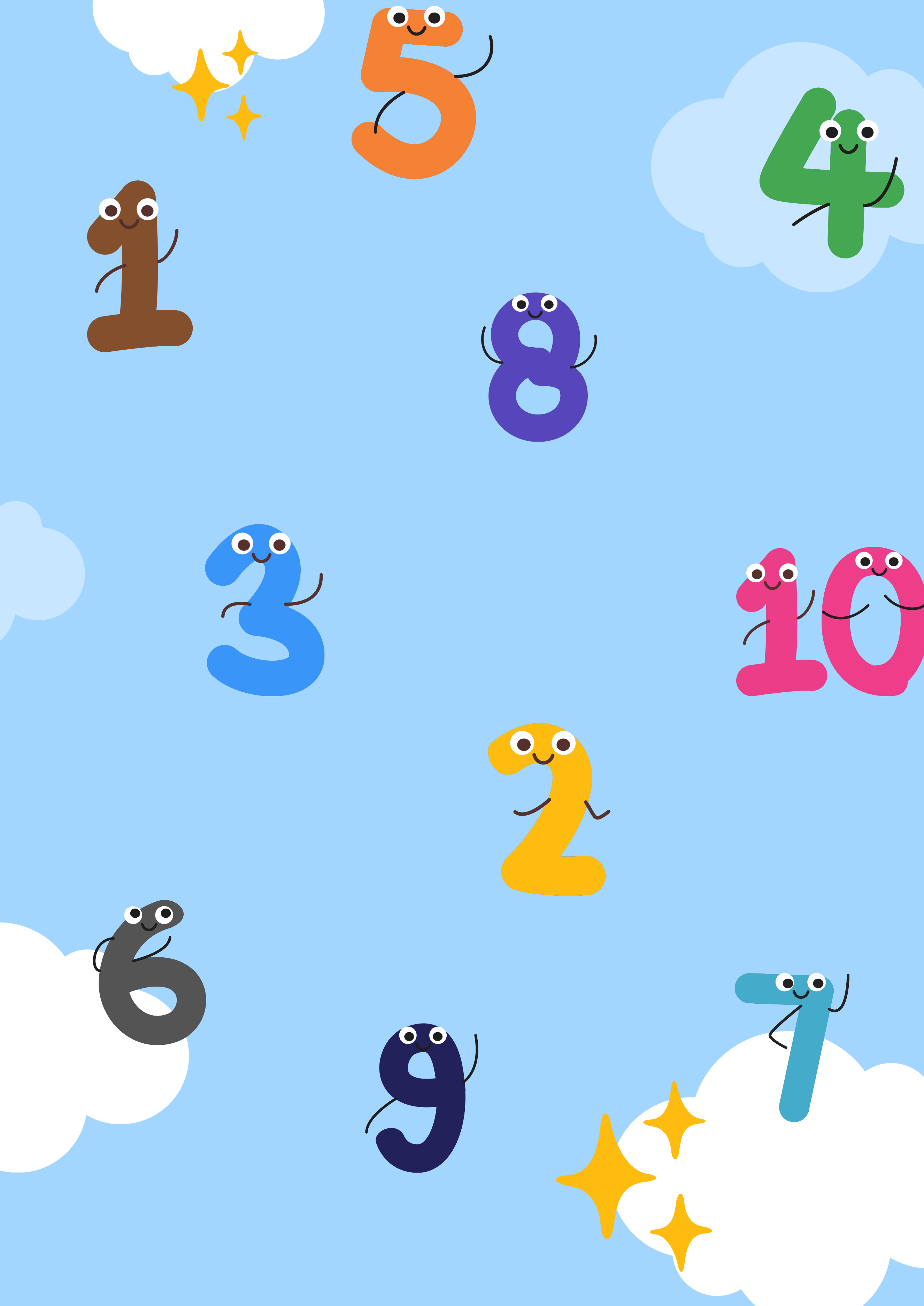 🎨 ملف تلوين وكتابة الأرقام بالإنجليزية من 0 إلى 10 للأطفال – جاهز للطباعة PDF